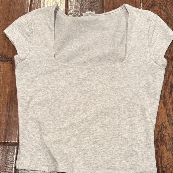 Garage Light Gray Square Neck Tee - Picture 1 of 2